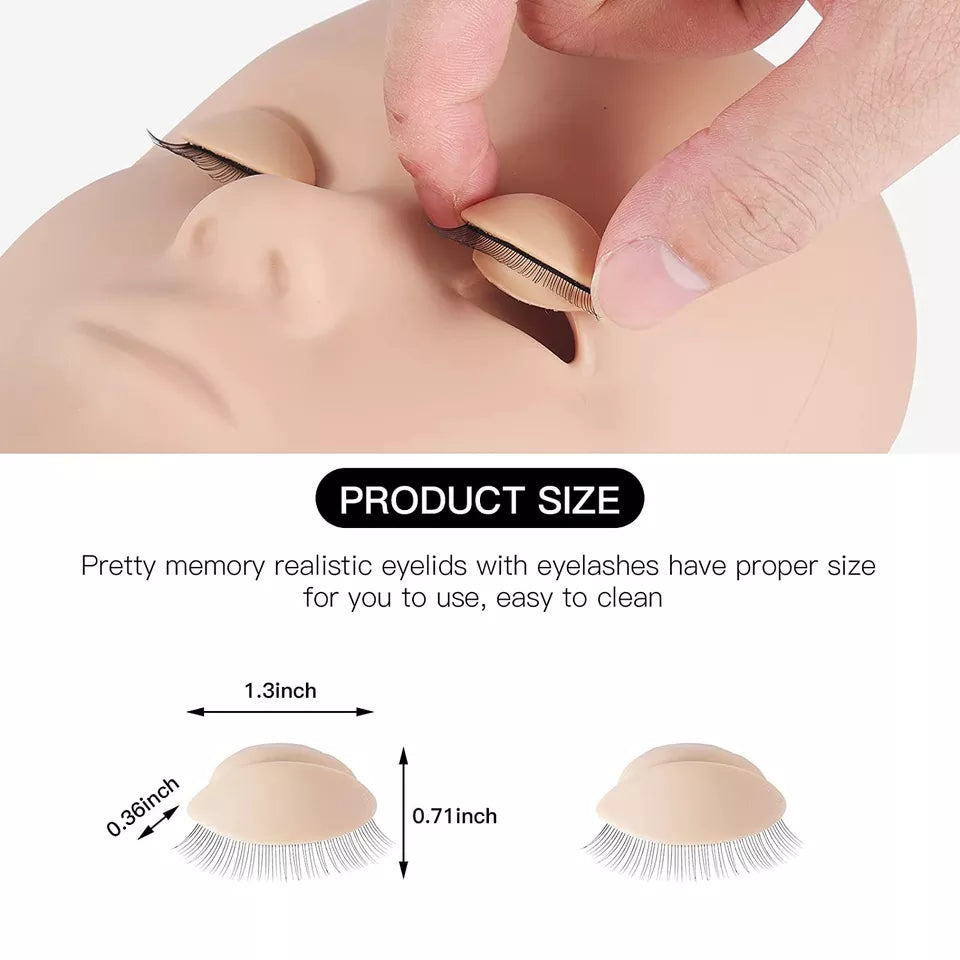 Training Mannequin face set with 5 sets of Eyelids