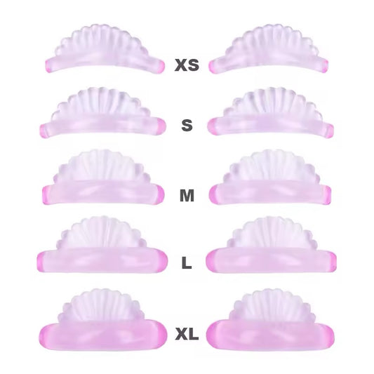 Shell style lash lift silicone pads